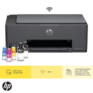 Impressora Multifuncional HP Smart Tank 581 Tanque de Tinta Colorida Wi-Fi com autorreparo, USB - Impressora, Copiadora e Scanner Cor: ‎Cinza Chumbo (4A8D5A)