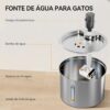 Bebedouro para Gatos, 3L Fonte Gato Inox Comedouros, Bebedouros e Acessorios para Gatos, Silenciosa, Bivolt - Image 5