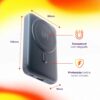 Geonav Power Bank, Carregador Portátil Universal por Indução 10.000mAh, Carregamento rápido*, Suporte Dobrável, Compatível com MagSafe®, PB10MAGSG, Cinza - Image 3