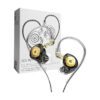 Fone De Ouvido Profissional KZ EDX Pro Intra-auricular, Driver Dinâmico Magnético Composto de 10mm, Cabo Substituível, Original - Perfeito para Cantores - AlverSun (PRETO)
