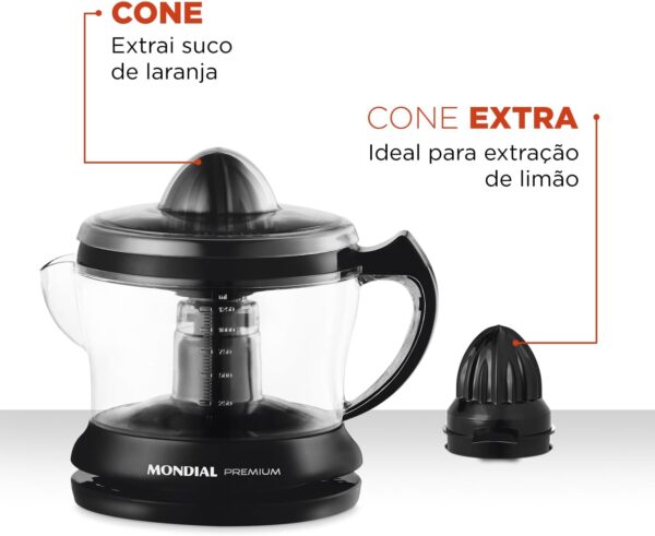 Espremedor Premium, Mondial, Preto, 30W, 110V - E-02 - Image 4