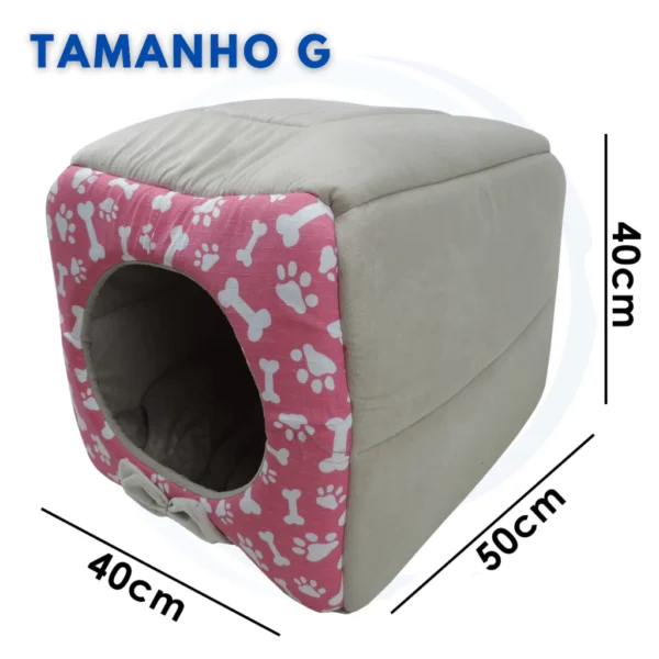 Cama Toca Iglu 3 em 1 para Cachorro e Gato Caminha Pet FRETE GRATIS - Image 2