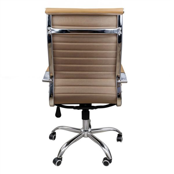 Cadeira Presidente Escritório Esteirinha Boston Eames Alta - Bege - Image 2