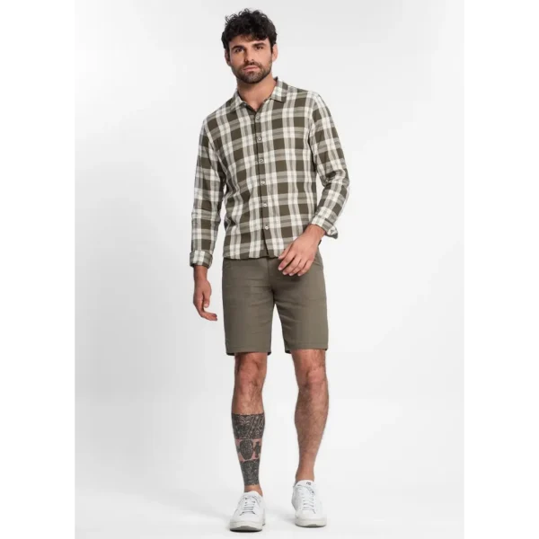 Diametro - Camisa Xadrez Manga Longa Masculina Verde - Image 2