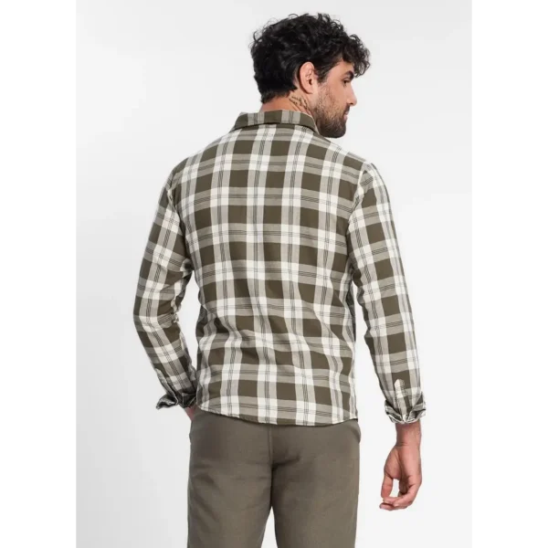 Diametro - Camisa Xadrez Manga Longa Masculina Verde - Image 3
