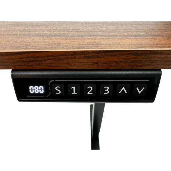 Mesa com Regulagem de Altura Elétrica Comfy ErgoLift Base Preta com 3 Memórias e Tampo Marrom - Image 3